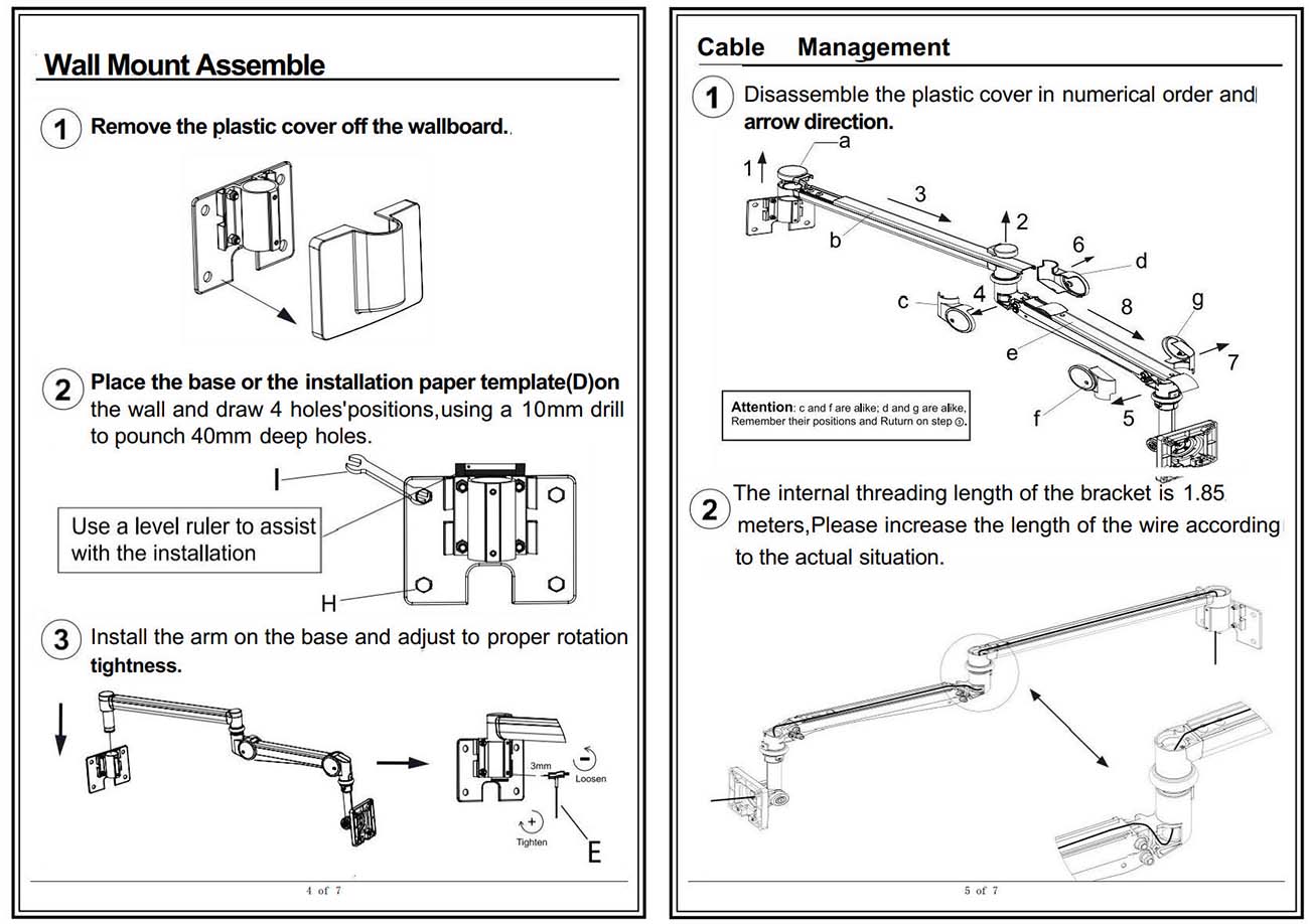 Articulated arm installation